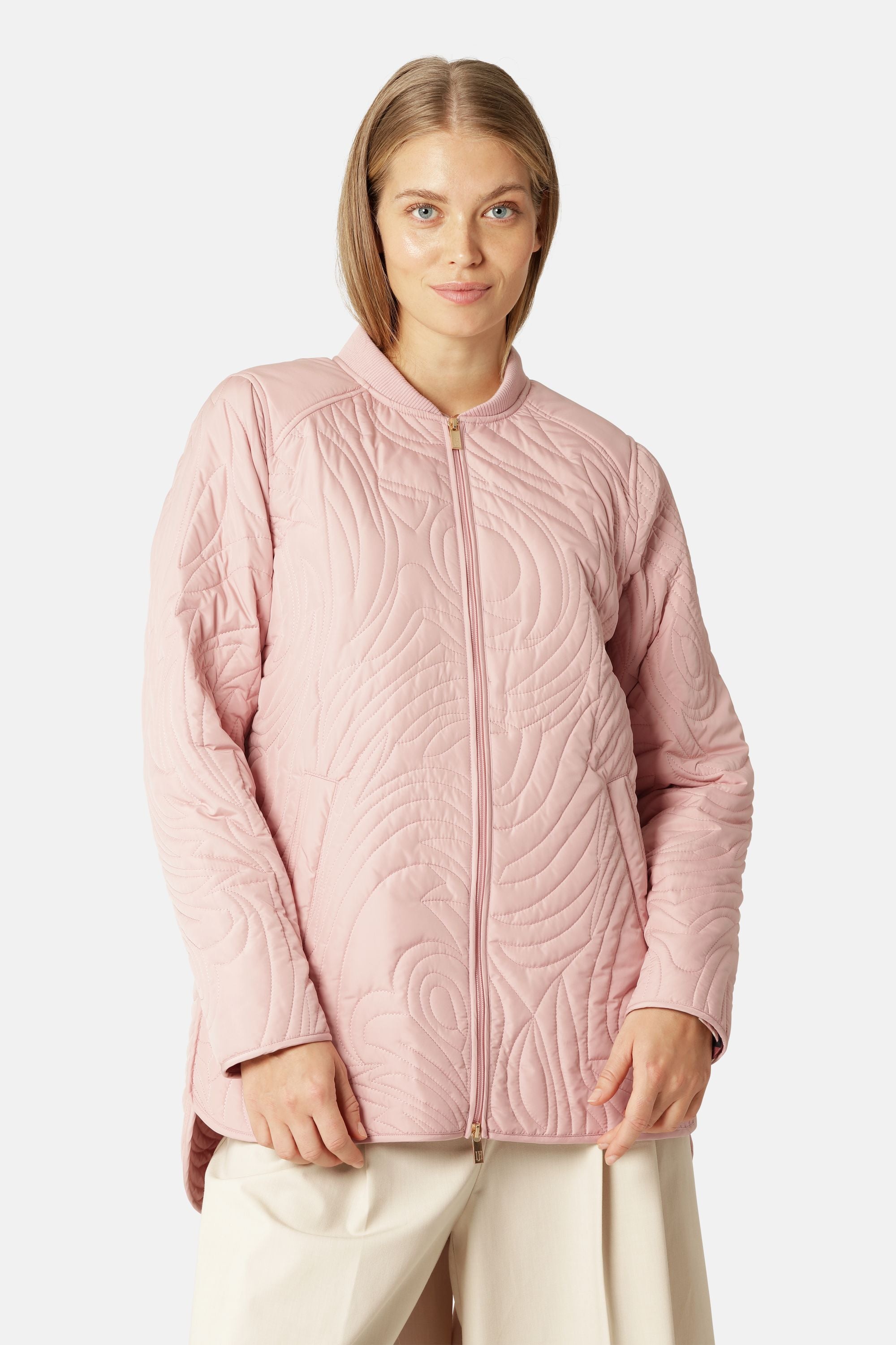 Kurze Steppjacke - Peachskin